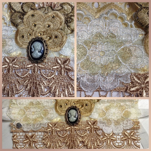 Beige and Cream Lace Cuff (Constance) PB5