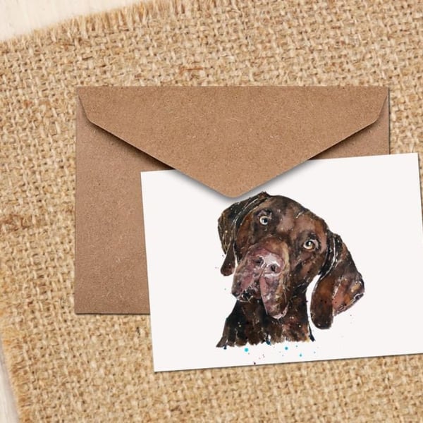 German Shorthaired Pointer GreetingNote Card.GSP Cards, GSP Greeting cards, GSP 