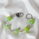 Murano Handmade Glass Bracelet in Yellow