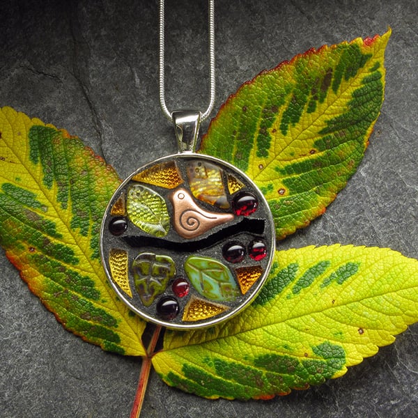 'Autumn Evening' - Mosaic Pendant