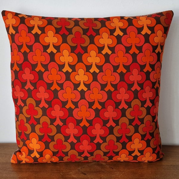 Handmade 'Lyons' Kanitz cushion cover vintage 1960s 1970s geometric fabric