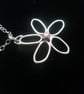 Delicate daisy ruby necklace - Image 3