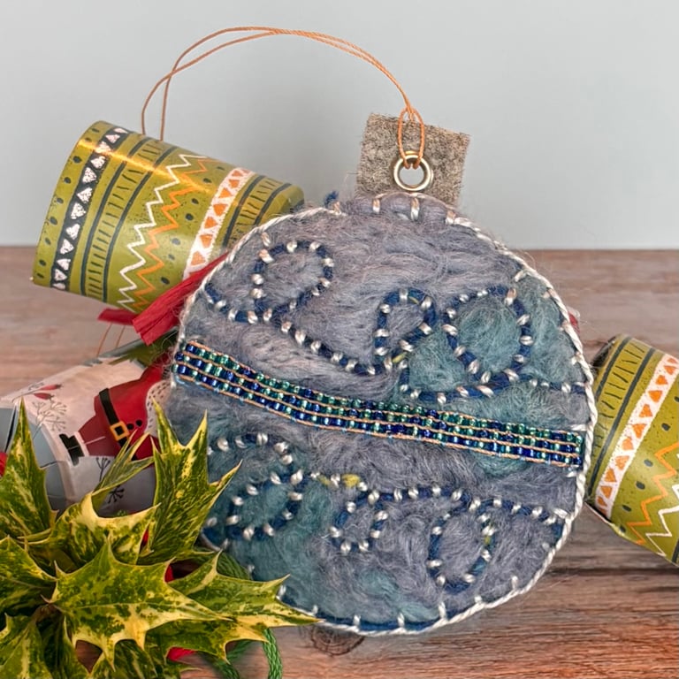 Felted Bauble - Blue
