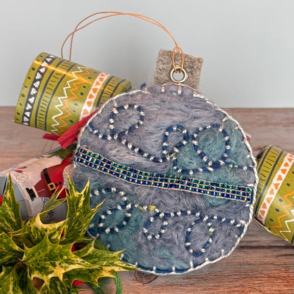 Felted Bauble - Blue