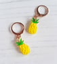Pineapple stud earrings OR mini hoops choose your style - Image 3