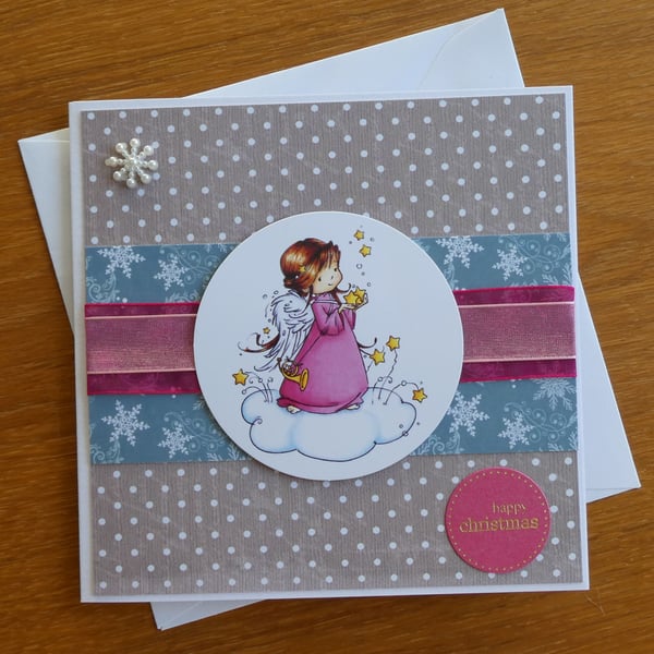 Angel Christmas Card - Happy Christmas