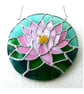Waterlily Suncatcher Stained Glass 016 Pink Water Lily Flower Gift - Image 8