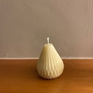 Fluted pear shape candle