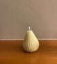 Fluted pear shape candle