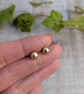 Recycled Solid 9ct Gold Smooth Pebble Earrings - JBJ3046 - Image 6