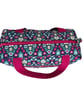 Large wash bag in Liberty cotton, floral toiletries bag with handles and pocket. - Image 3