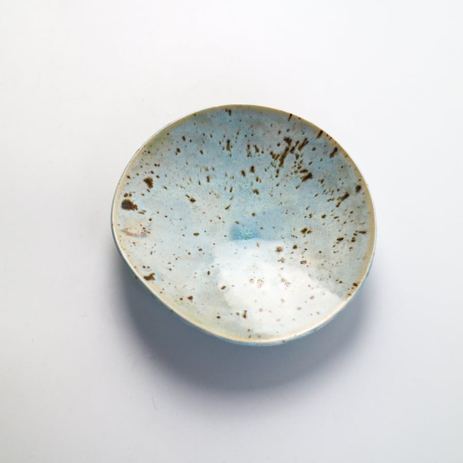 Blue Speckle Ceramic Dish