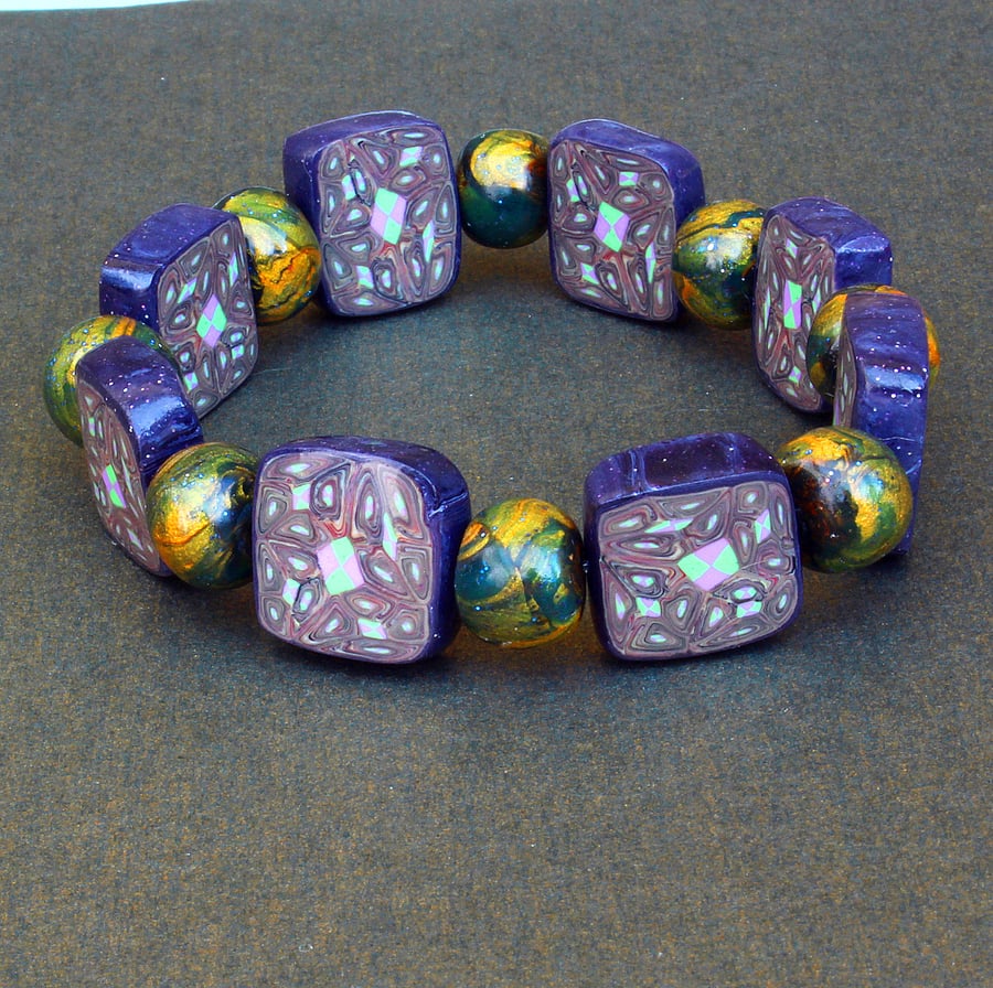 Handmade Bracelet - Designer Tile Bracelet
