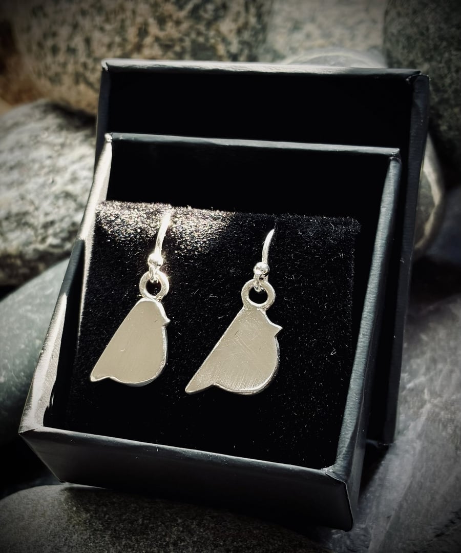 Silver birdy earrings
