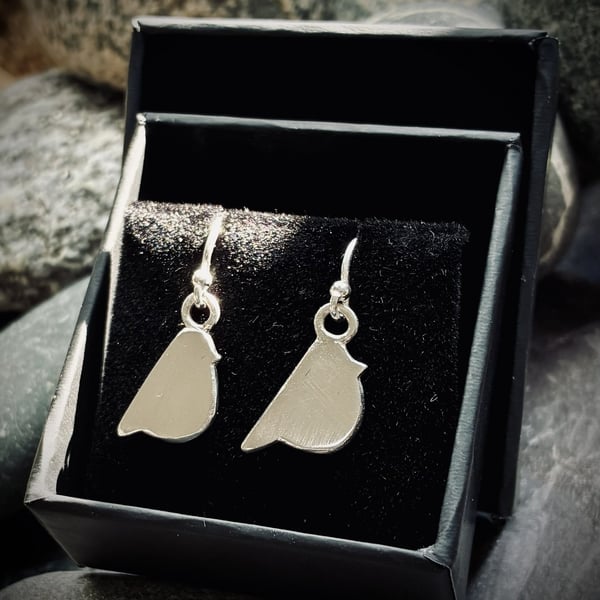 Silver birdy earrings
