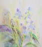 Spring Woodland: Original Bluebell Wildflower Watercolor - Hand Painted Floral