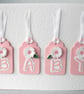 New baby girl birth congratulations card with quilled stork - Image 2
