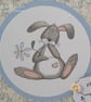 Handmade Thinking of you card - bunny with flower - Image 3