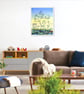 Framed Wildflowers Landscape Oil Painting Cow Parsley Impressionist Art - Image 9