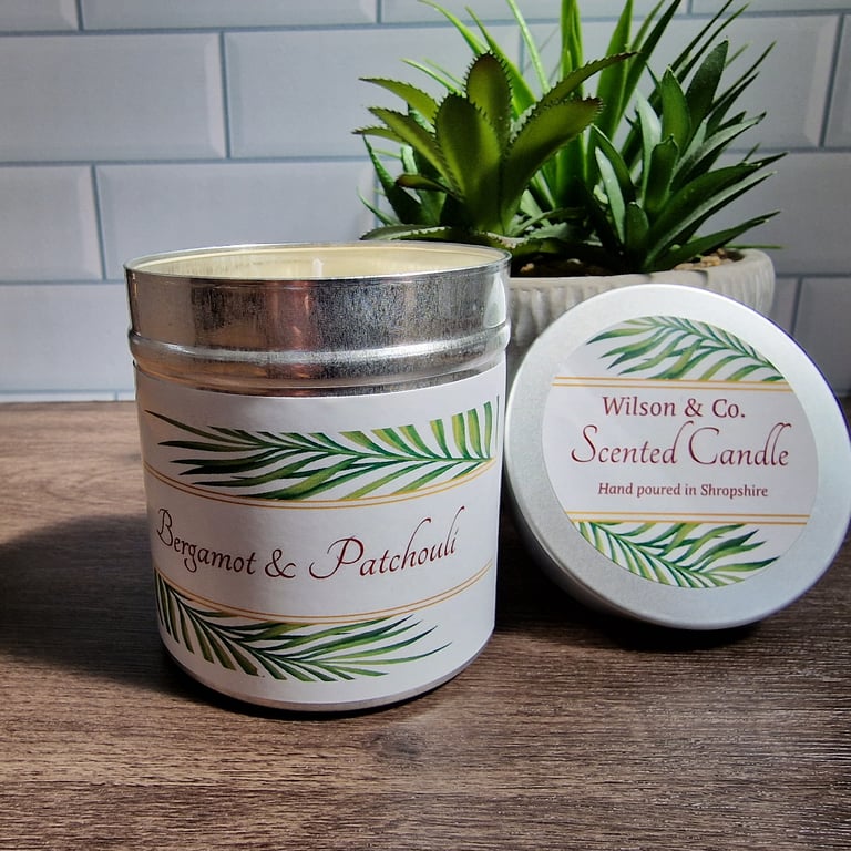 Bergamot & Patchouli Scented Candle 230g