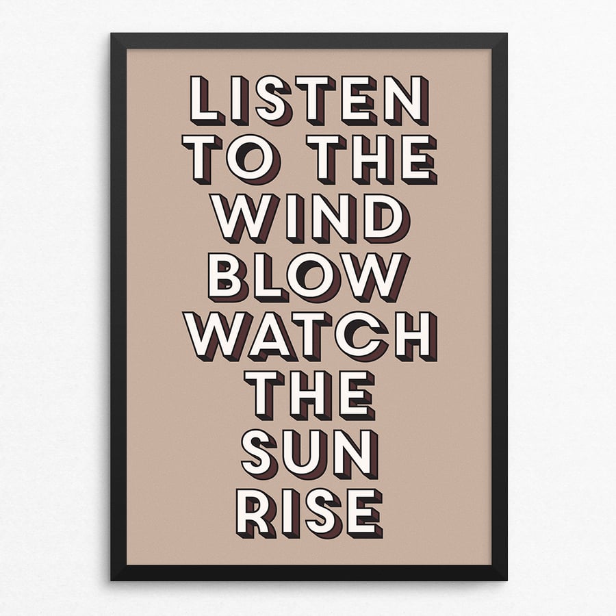 The Chain Lyric Poster Print - Retro Typography Wall Art