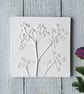 Cow Parsley No.4 Plaster Cast Wall Plaque Limited Edition - Image 1