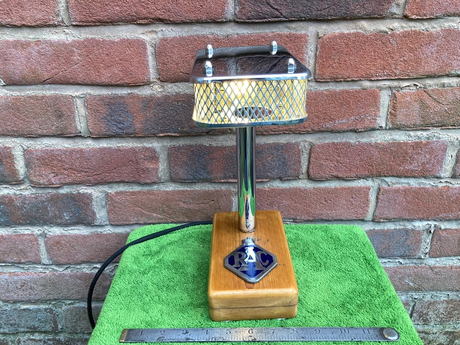 Classic Car Themed Table Lamp, Ideal Car Enthusiast Bedside Light