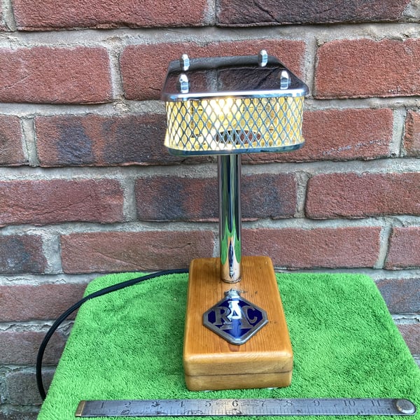 Classic Car Themed Table Lamp, Ideal Car Enthusiast Bedside Light