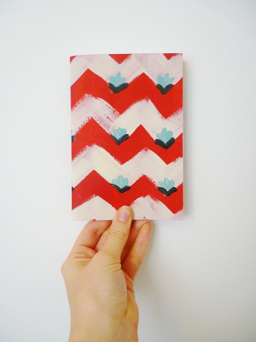 Hand Painted Patterned A5 Notebook