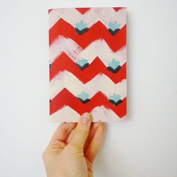 Hand Painted Patterned A5 Notebook