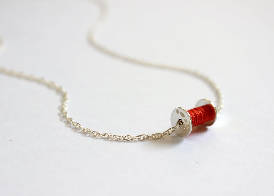 Cotton reel necklace