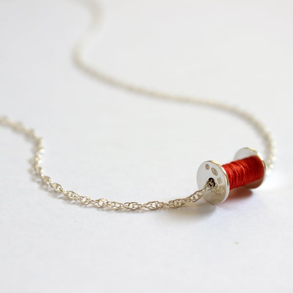 Cotton reel necklace