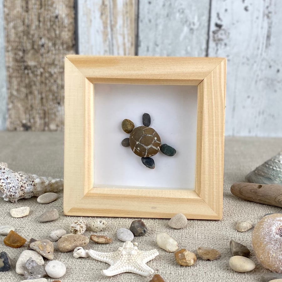 Sea Turtle Pebble Art Picture