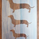 Dachshunds Stencil Reusable PP Sheet for Arts & Crafts, DIY