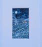 Welcome Home Cottage - Mixed media. Colourful. Unique. Moonlight. Mounted  - Image 6