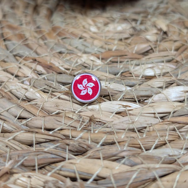 Hong Kong Flag Map Pin – China Travel Map Push Pin for Wooden Maps, Hong Kong