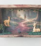 Rustic Woodland Shadow Box Key Holder with Deer & Forest Scene
