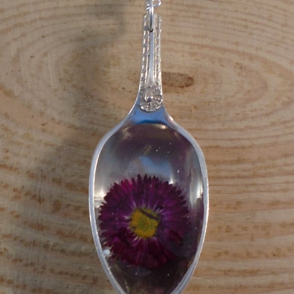 Upcycled Silver Plated Million Bells Flower Spoon Necklace SPN042001