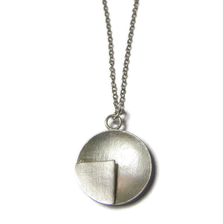 Unusual Handmade Sterling Silver Dome Pendant, Artisan Jewellery Gift