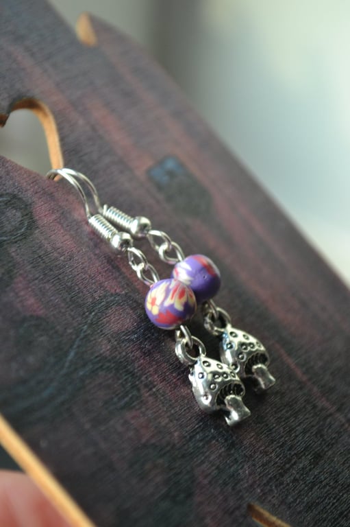 Toadstool earrings magical woodland themed