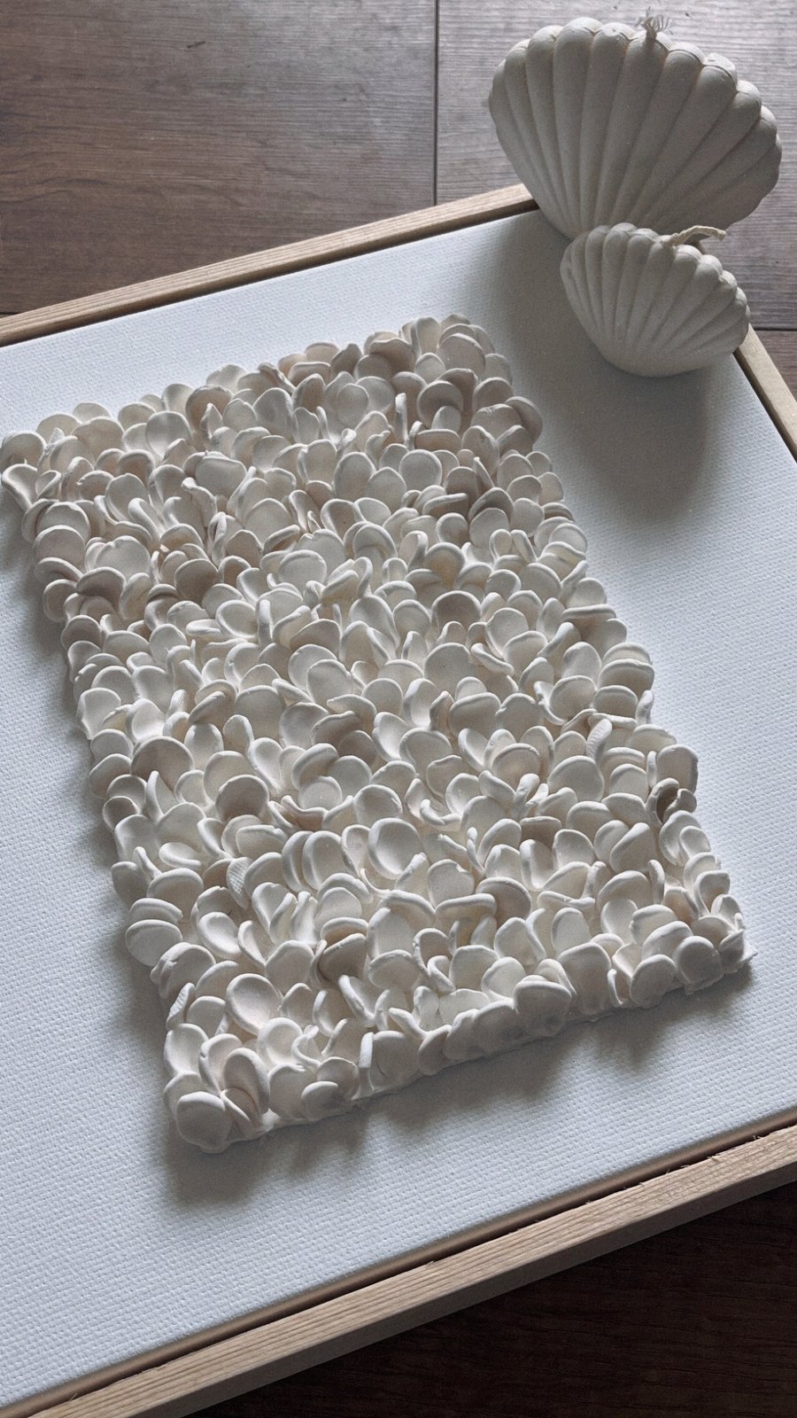 Handmade sea shells. Beach affect 