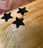 Yellow Crushed Velvet Sequin Stars Footstool Coffee Table New - Image 4