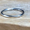 Handmade Simple Sterling Silver Thin Band UK Size O-P