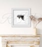 Farmhouse window pen and ink sketch - mounted print - Image 3