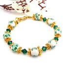 Ceramic and Crystal Bracelet,