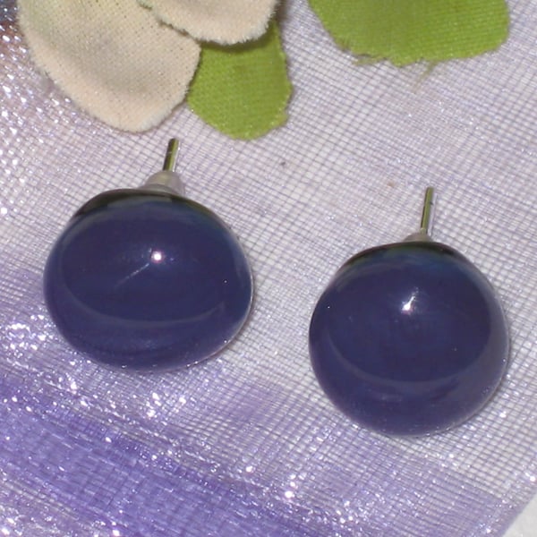 Fused glass stud earrings