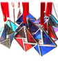 Stained Glass Tree Decoration 5cm Square Christmas Dichroic - Image 2