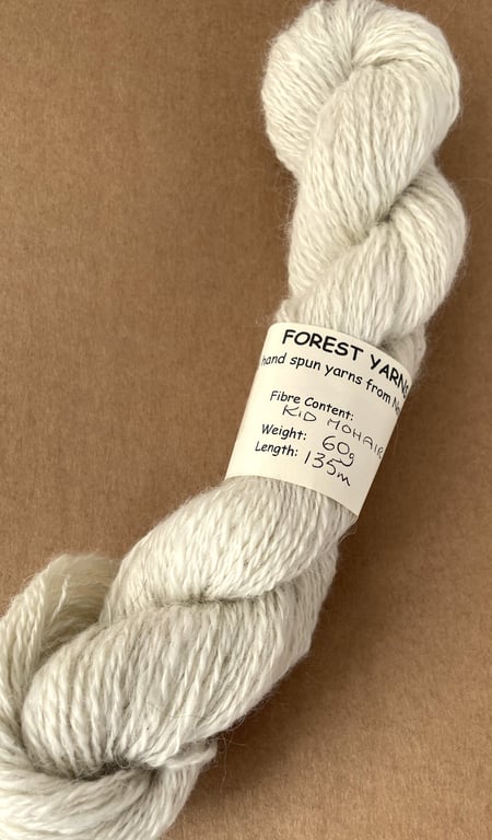 HANDSPUN KID MOHAIR, ECRU, 60g