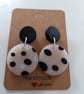 WHITE  TRANSLUCENT POLYMER CLAY STUD EARRINGS  -  FREE POSTAGE  - Image 1