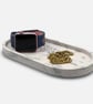 White and Grey Marbled Oval Jewellery Tray, Decorative Catchall Dish - Image 9